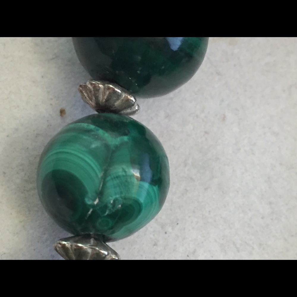 Navajo Tony Guerro 925 Malachite Earrings/Necklace - Picture 7 of 8